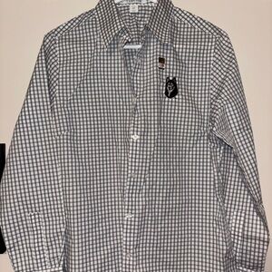 Men's Checkered Shirt with Embroidered Patch
